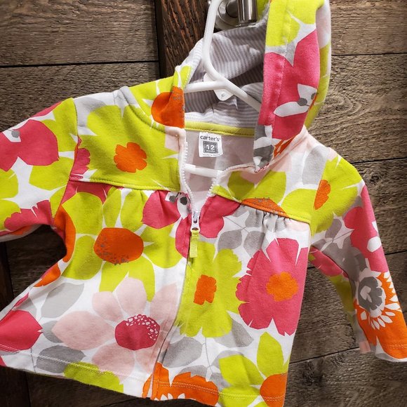 Carter's Other - Carter's Spring Floral Zip Jacket 100% CTN 12M